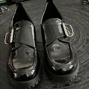 Marc Fisher Black Patent Leather Loafers